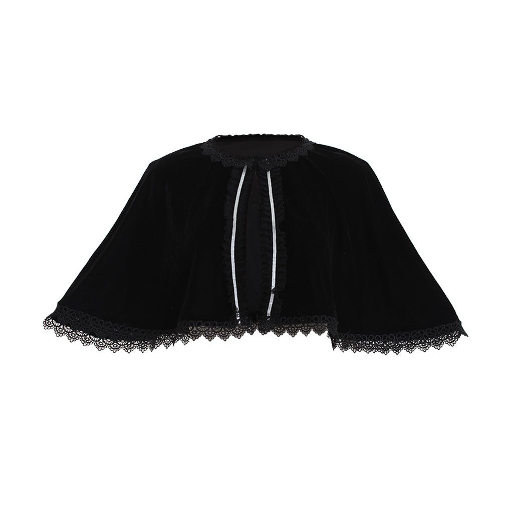 Elegant Black Velvet Cape - Perfect for Wicca, Gothic Events, and Halloween - Halloweez