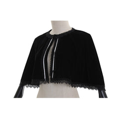 Elegant Black Velvet Cape - Perfect for Wicca, Gothic Events, and Halloween - Halloweez