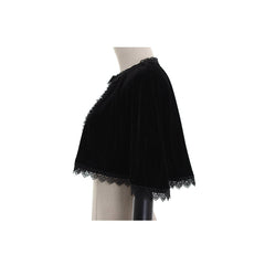 Elegant Black Velvet Cape - Perfect for Wicca, Gothic Events, and Halloween - Halloweez