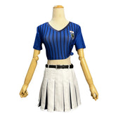 Halloweez Blue Lock Anime Anri Teieri Cosplay Costume Wig with Cheering Squad Skirt Uniform - Halloweez