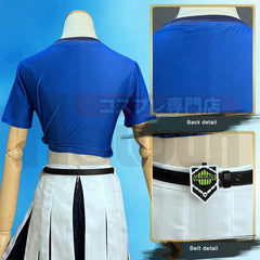 Halloweez Blue Lock Anime Anri Teieri Cosplay Costume Wig with Cheering Squad Skirt Uniform - Halloweez