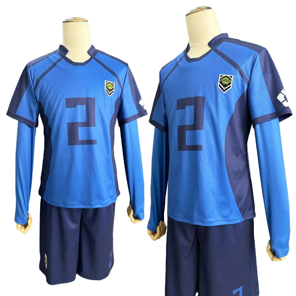 Halloweez Blue Lock Anime Aryu No.2 Cosplay Wig with Soccer Team Uniform - Halloweez