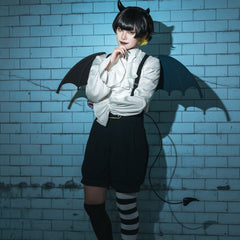 Halloweez Bachira Cosplay Costume - Blue Lock Anime Inspired Outfit with Evil Horns and Tail - Halloweez