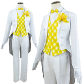 Halloweez Blue Lock Bachira Cosplay Costume with Tuxedo Tailcoat and Corsage Rose - Halloweez