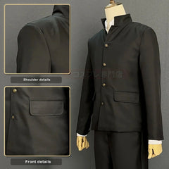 Halloweez Blue Lock Anime Chigiri Cosplay Costume Wig with Black DK School Uniform Suit - Synthetic Fibers - Adjustable Size - Halloweez