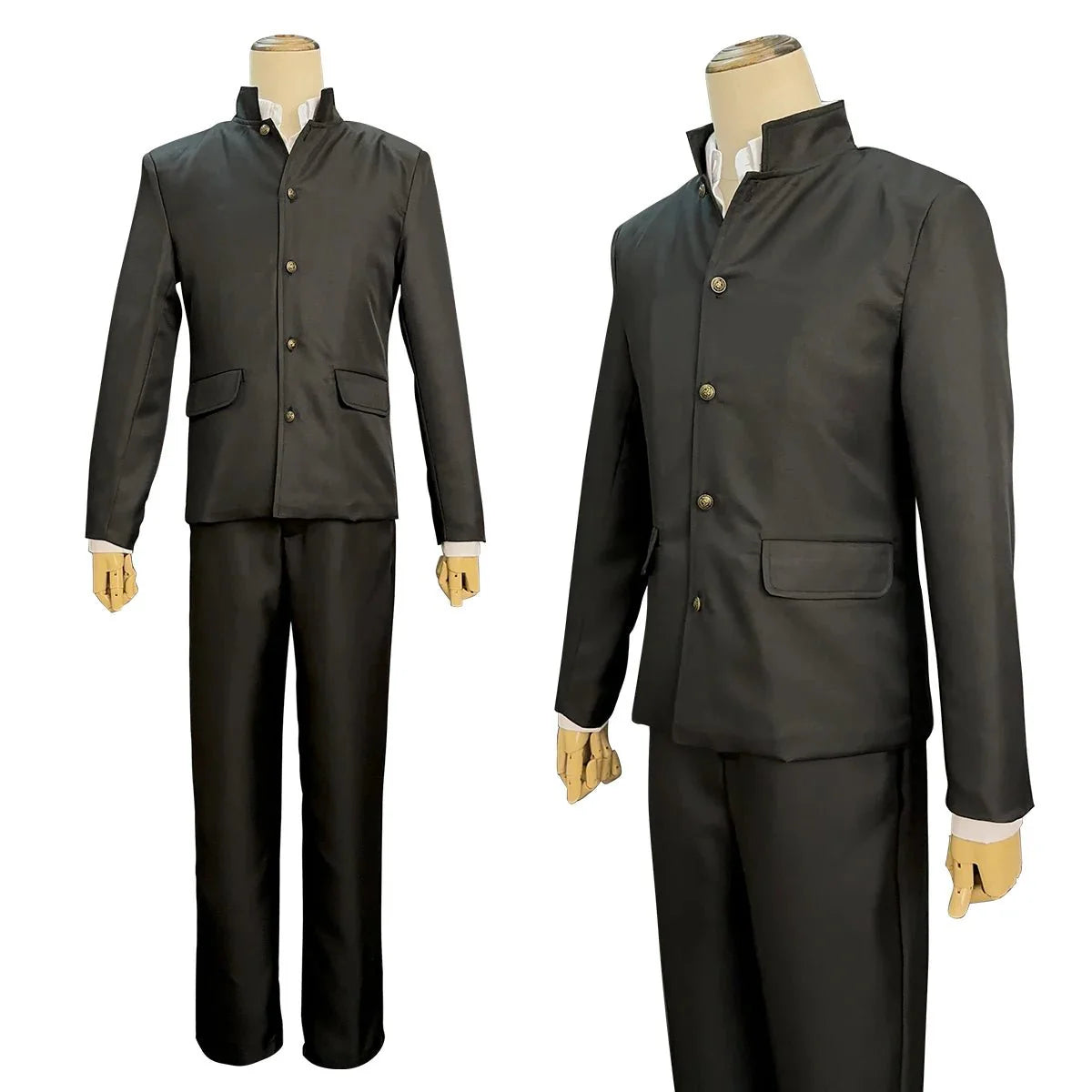 Halloweez Blue Lock Anime Chigiri Cosplay Costume Wig with Black DK School Uniform Suit - Synthetic Fibers - Adjustable Size - Halloweez