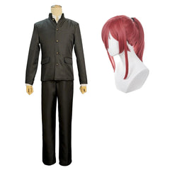 Halloweez Blue Lock Anime Chigiri Cosplay Costume Wig with Black DK School Uniform Suit - Synthetic Fibers - Adjustable Size - Halloweez