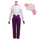 Halloweez Blue Lock Anime Chigiri Cosplay Costume with Wig, Shirt, Pants, Scarf, Hat, and Rose Net - Perfect for Parties - Halloweez