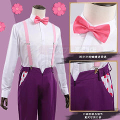 Halloweez Blue Lock Anime Chigiri Cosplay Costume with Wig, Shirt, Pants, Scarf, Hat, and Rose Net - Perfect for Parties - Halloweez