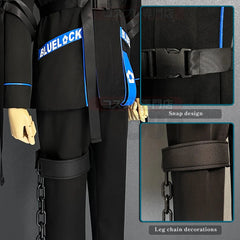 Halloweez Blue Lock Anime Chigiri Cosplay Costume with Wig and Synthetic Fiber Jacket - Halloweez