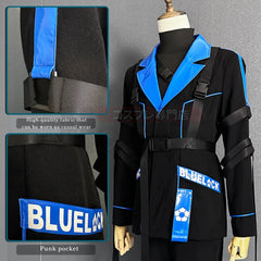 Halloweez Blue Lock Anime Chigiri Cosplay Costume with Wig and Synthetic Fiber Jacket - Halloweez