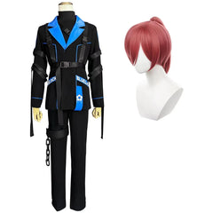 Halloweez Blue Lock Anime Chigiri Cosplay Costume with Wig and Synthetic Fiber Jacket - Halloweez