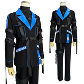 Halloweez Blue Lock Anime Chigiri Cosplay Costume with Wig and Synthetic Fiber Jacket - Halloweez