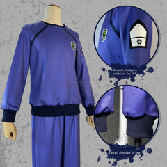 Halloweez Blue Lock Anime Cosplay Costume Pajamas - Reo Nagi, Bachira, Isagi, Chigiri with Embroidery Chest Logo - Halloweez