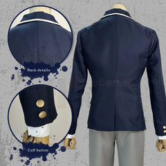 Blue Lock Anime Cosplay Costume - Isagi ICHINAN High School Uniform with Halloweez Wig and DK Logo - Halloweez