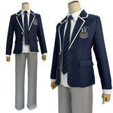 Blue Lock Anime Cosplay Costume - Isagi ICHINAN High School Uniform with Halloweez Wig and DK Logo - Halloweez