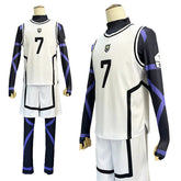 Halloweez Blue Lock Anime Cosplay Wig - NAGI Bachira Isagi Barou White Football Uniform for Daily Wear - Halloweez