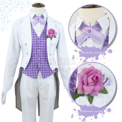 Halloweez Blue Lock Anime Cosplay Wig with Reo Tuxedo Tailcoat Suit - Halloweez