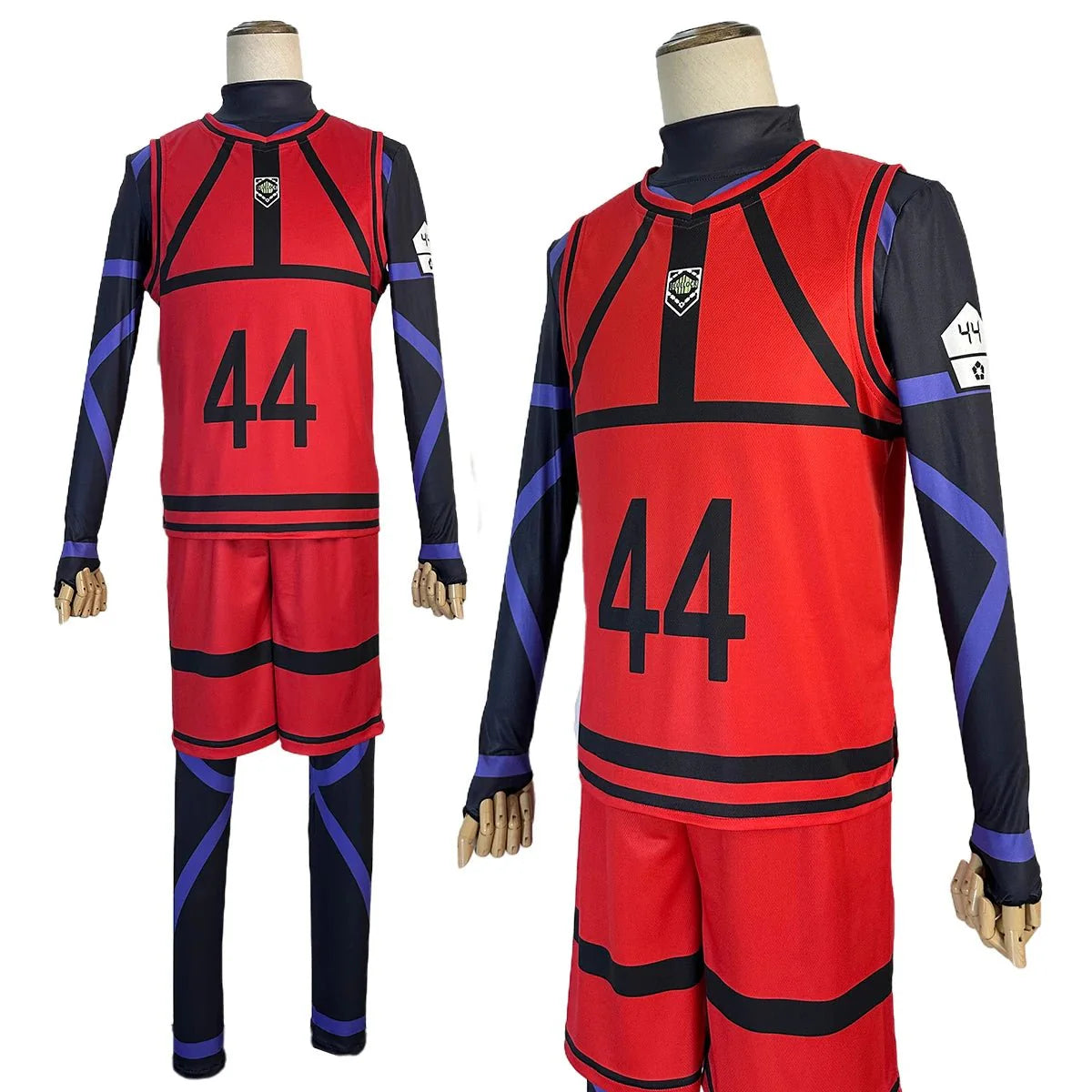 Halloweez Blue Lock Anime Cosplay Wig - Reo Nagi Rin Kunigam Red Football Uniform Daily Wear - Halloweez