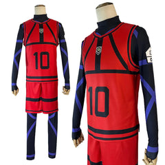 Halloweez Blue Lock Anime Cosplay Wig - Reo Nagi Rin Kunigam Red Football Uniform Daily Wear - Halloweez