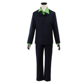 Halloweez Isagi Cosplay Wig - Blue Lock Anime Costume with Green Shirt & Black Suit Pants - Halloweez