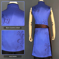 Stylish Blue Lock Anime Kaiser Cosplay Costume from Halloweez - Kung Fu Tang Suit with Wig - Halloweez