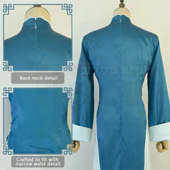 Stylish Blue Lock Kaiser Cosplay Costume with Green Kung Fu Suit and Synthetic Fibers Wig - Halloweez