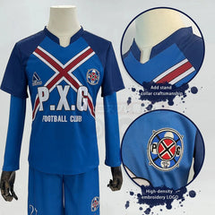 Halloweez Blue Lock Anime Karasu Tabito Cosplay Costume P.X.G Jersey NO.27 with Embroidery Football Uniform Tops Shorts T-shirt Socks - Halloweez