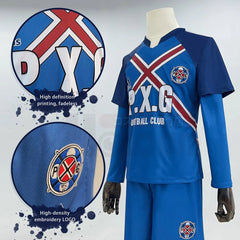 Halloweez Blue Lock Anime Karasu Tabito Cosplay Costume P.X.G Jersey NO.27 with Embroidery Football Uniform Tops Shorts T-shirt Socks - Halloweez