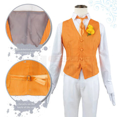 Halloweez Blue Lock Kunigami Cosplay Costume with Tuxedo Tailcoat and Corsage - Halloweez