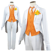 Halloweez Blue Lock Kunigami Cosplay Costume with Tuxedo Tailcoat and Corsage - Halloweez