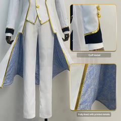 Stylish Blue Lock Anime NAGI Cosplay Costume by Halloweez - Includes Wig, Coat, Pants, and Uniform - Halloweez