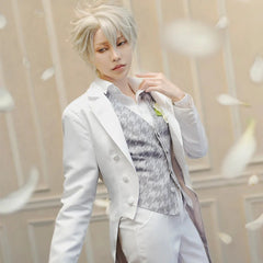 Stylish Blue Lock Anime Nagi Cosplay Costume Wig with Tuxedo Suit - Halloweez - Halloweez