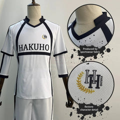 Exclusive Blue Lock Anime Cosplay Costume Set with Halloweez Wig and Football Jersey - Halloweez