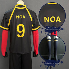 Halloweez Blue Lock Anime Noel Noa Cosplay Costume with Embroidery Football Uniform - Halloweez