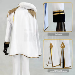 Halloweez Anime Reo Mikage Cosplay Costume with White Cloak and Rose Net - Halloweez