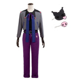 Halloweez Blue Lock Reo Mikage Cosplay Outfit with Wig, Jacket, T-shirt, Pants, and Tail - Halloweez