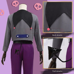 Halloweez Blue Lock Reo Mikage Cosplay Outfit with Wig, Jacket, T-shirt, Pants, and Tail - Halloweez