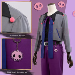 Halloweez Blue Lock Reo Mikage Cosplay Outfit with Wig, Jacket, T-shirt, Pants, and Tail - Halloweez