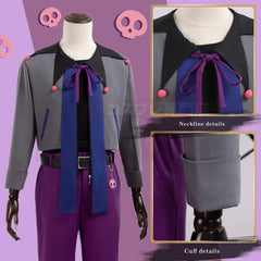Halloweez Blue Lock Reo Mikage Cosplay Outfit with Wig, Jacket, T-shirt, Pants, and Tail - Halloweez
