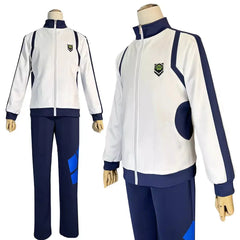 Halloweez Blue Lock Anime Reo Nagi Bachira Isagi Chigir Cosplay Full-Zip Tracksuit with Embroidery Hoodie - Halloweez