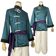 Stylish Rin Itoshi Cosplay Costume from Blue Lock Anime - Halloweez Synthetic Fibers Wig - Halloweez
