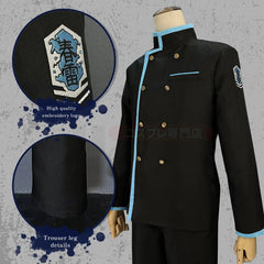 Halloweez Rin Itoshi Cosplay Costume - Blue Lock Anime High School Uniform with DK Logo Coat - Halloweez