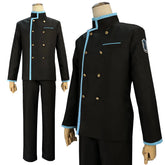 Halloweez Rin Itoshi Cosplay Costume - Blue Lock Anime High School Uniform with DK Logo Coat - Halloweez