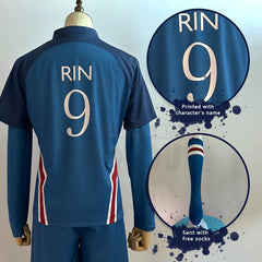 Halloweez Blue Lock Anime Rin Itoshi Shidou Ryusei Charles Karasu Cosplay Costume P.X.G Jersey Wig Embroidery Football Uniform - Halloweez
