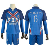 Halloweez Blue Lock Anime Rin Itoshi Shidou Ryusei Charles Karasu Cosplay Costume P.X.G Jersey Wig Embroidery Football Uniform - Halloweez