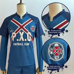 Halloweez Blue Lock Anime Rin Itoshi Shidou Ryusei Charles Karasu Cosplay Costume P.X.G Jersey Wig Embroidery Football Uniform - Halloweez