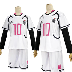 Halloweez Blue Lock Sae Shidou Cosplay Wig and Football Uniform Set - Perfect for Halloween - Halloweez