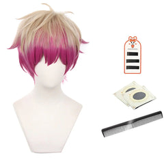 Halloweez Blue Lock Manga Anime Cosplay Wig - Ness No.8 Bastard Munchen Rose Net Synthetic Fiber Adjustable Size Headwear - Halloweez
