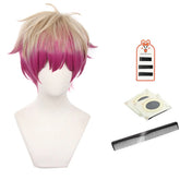 Halloweez Blue Lock Manga Anime Cosplay Wig - Ness No.8 Bastard Munchen Rose Net Synthetic Fiber Adjustable Size Headwear - Halloweez